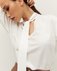 Блуза белая с лентами на воротнике www.EkaterinaSmolina.ru