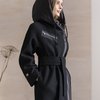 Пальто с  молниями и капюшоном