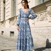 Платье макси в принт "Купальщицы"