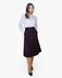 Юбка трапеция со складками на талии, цвета темный пурпур www.EkaterinaSmolina.ru