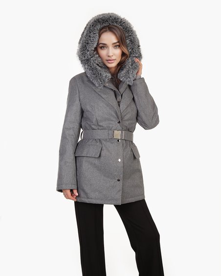 Утепленный жакет с манишкой