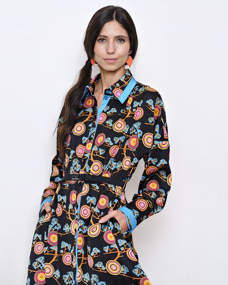 Блуза мандаринового цвета в винтажном стиле