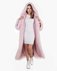 Бохо шуба из эко-меха с аппликациями, цвета пудровой розы www.EkaterinaSmolina.ru