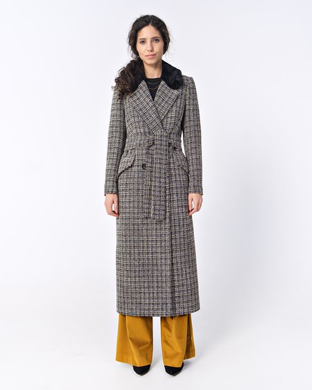 Пальто двубортные пальто в винтажном стиле