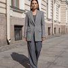 Однобортный жакет прямого кроя, дымчато-серый