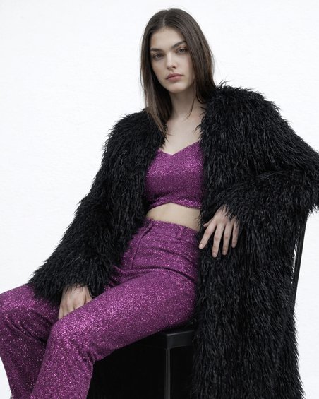 Кроп-топ с люрексом