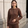 Жакет трикотажный шоколадного цвета