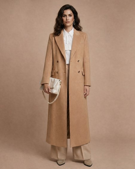 Пальто с английским воротником, цвет «Медовая нуга»