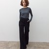 Брюки из футера со стрелками с поясом на резинке