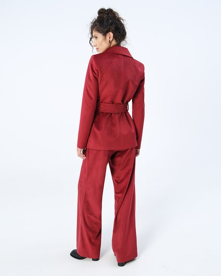 Жакет в винтажном стиле бордового цвета