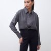 Рубашка в графитовом цвете с кокеткой