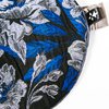 Маска для сна из жакарда с серыми цветами и синими листьями