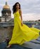 Сарафан длинный с гофре в цвете лайм www.EkaterinaSmolina.ru
