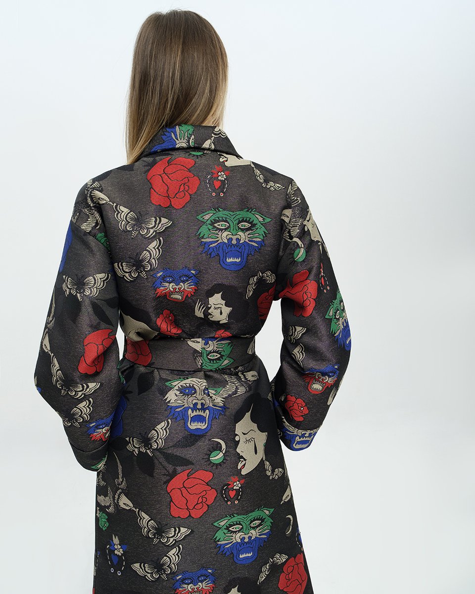 Limited edition, Пальто-кимоно из жаккарда.