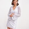 Платье мини с бахромой из пайеток