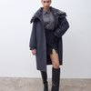 Пальто с меховым воротником "Леопард"