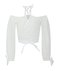 Блуза на запах с открытыми плечами, белая www.EkaterinaSmolina.ru