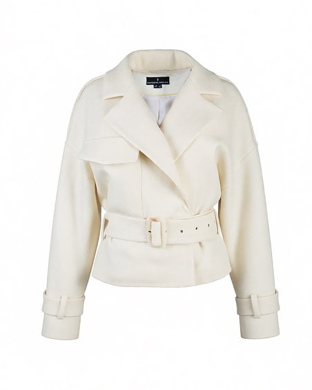 Жакет-косуха молочного цвета