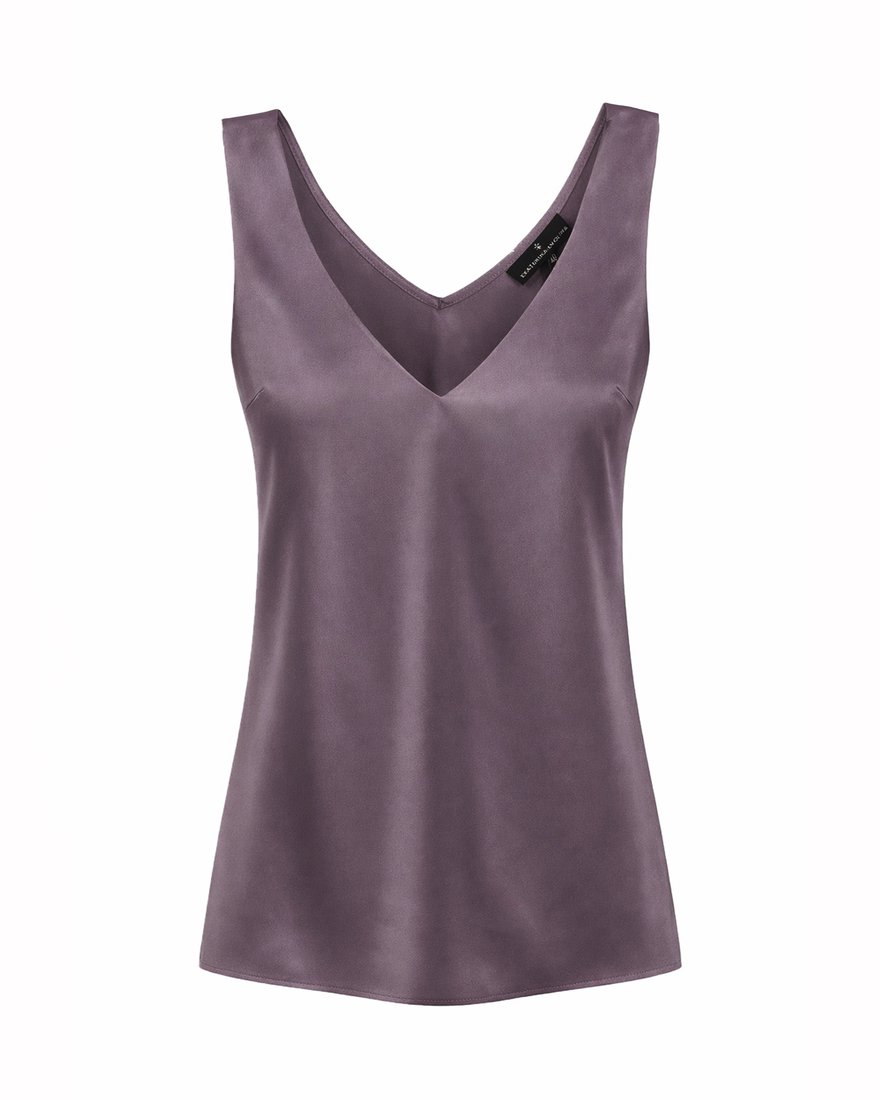 Топ на широких брителях цвета темно-лилового цвета www.EkaterinaSmolina.ru