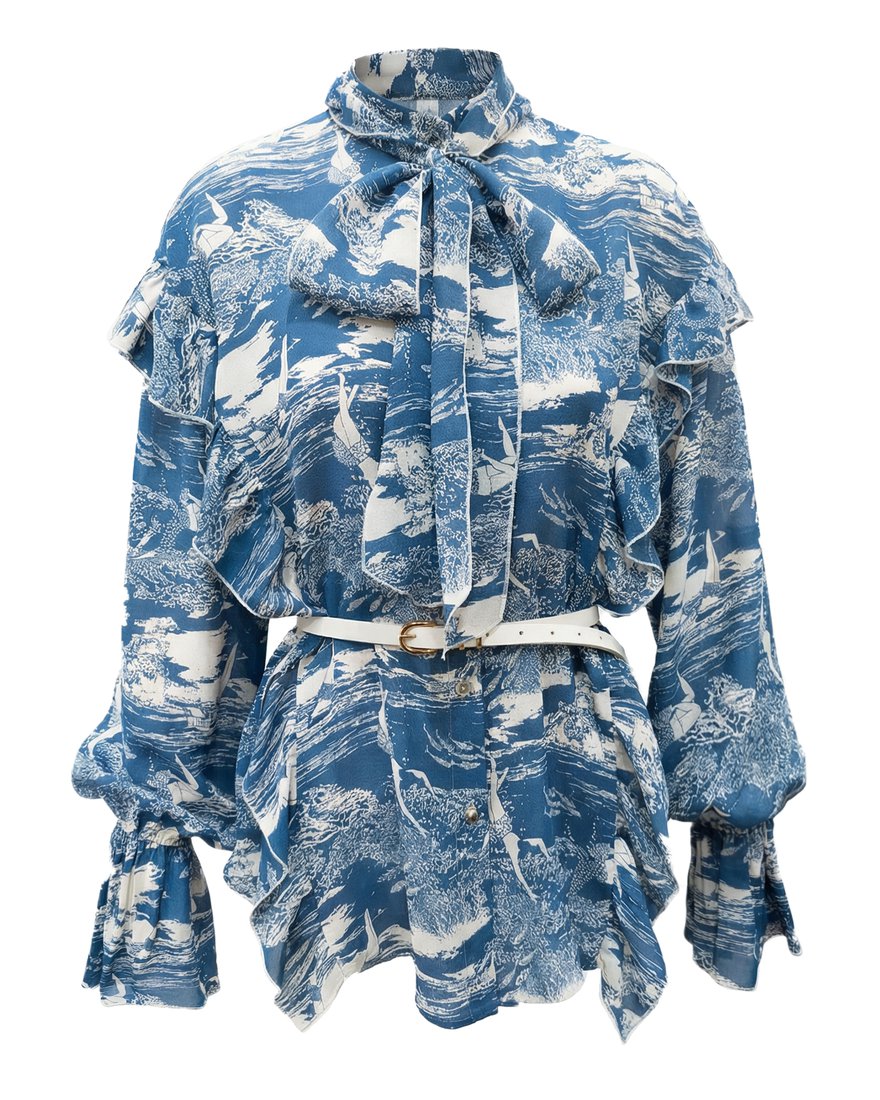 Блуза в принт «Купальщицы» www.EkaterinaSmolina.ru