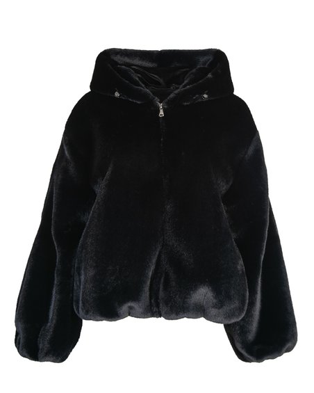 Полушубок из эко-меха, цвета ночного неба