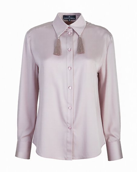 Блуза со съемным шнурком и кистями, цвет «Розовые лепестки»