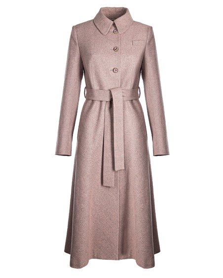 Пальто как платье с юбкой-трапецией, цвет «Лепестки розы»