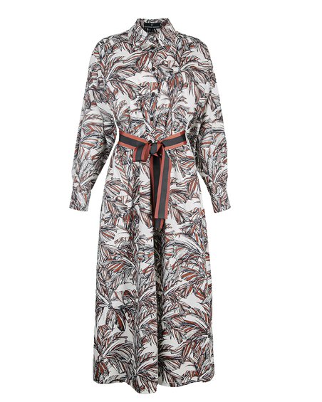 Платье-рубашка с принтом «Пальмовые листья» 