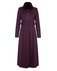Пальто с юбкой-плиссе цвета темный пурпур www.EkaterinaSmolina.ru