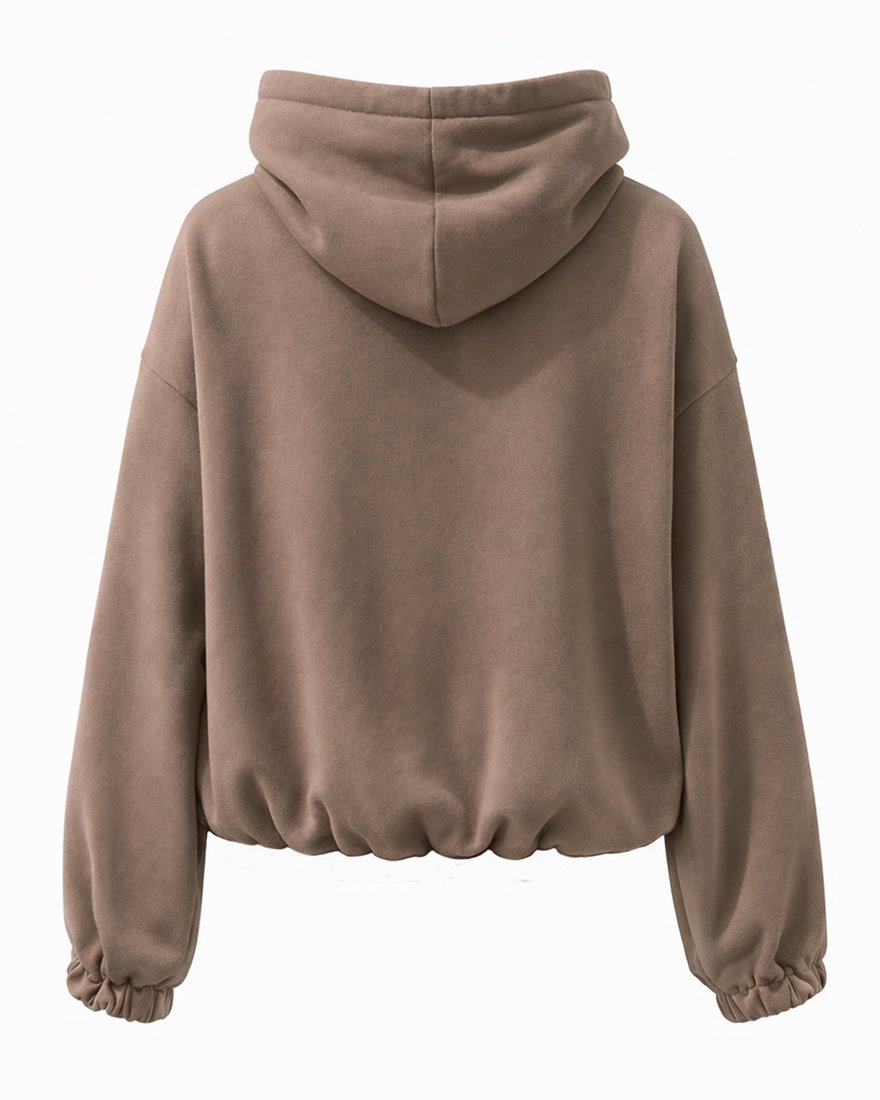 Худи на резинке с капюшоном цвета "Капучино" www.EkaterinaSmolina.ru