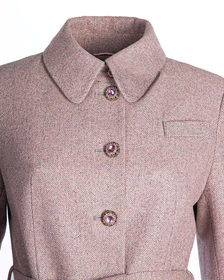 Пальто как платье с юбкой-трапецией, цвет «Лепестки розы»