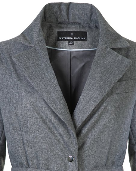 Утепленный жакет с манишкой