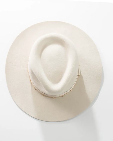 Фетровая шляпа Denis с рельефом на тулье, белый
