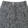 Мини-юбка из твида, цвета мерцающего серебра