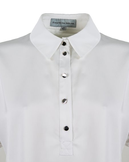 Блуза-поло с коротким рукавом
