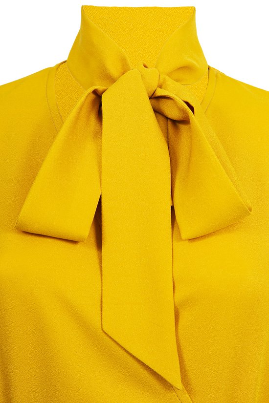 Платье на запах “Ботаника”, янтарный
