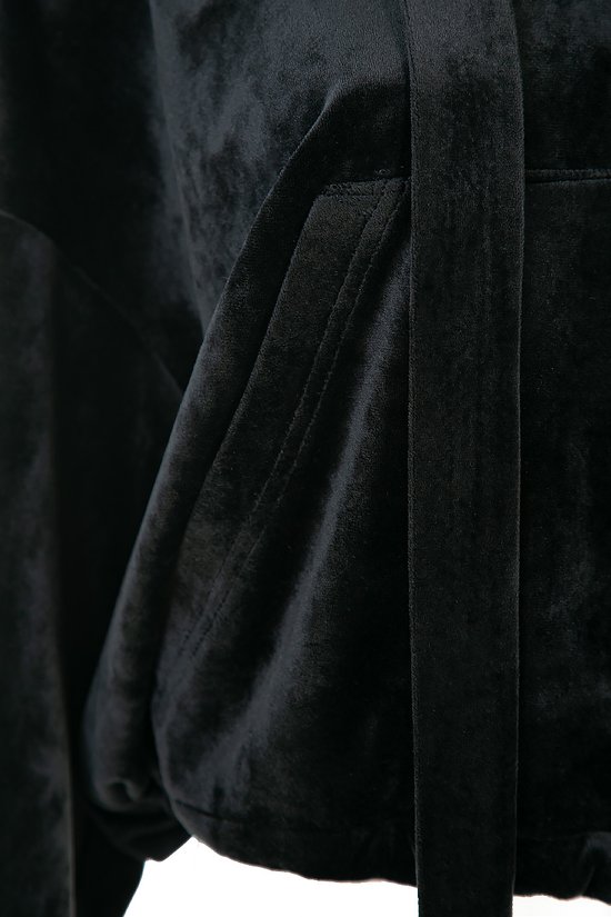 Худи и брюки из бархата, цвет «Черная роза»