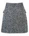 Мини-юбка из твида, цвета мерцающего серебра www.EkaterinaSmolina.ru