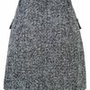 Мини-юбка из твида, цвета мерцающего серебра
