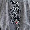 Жакет-косуха из итальянской шерсти с вышивкой Кошка на спине