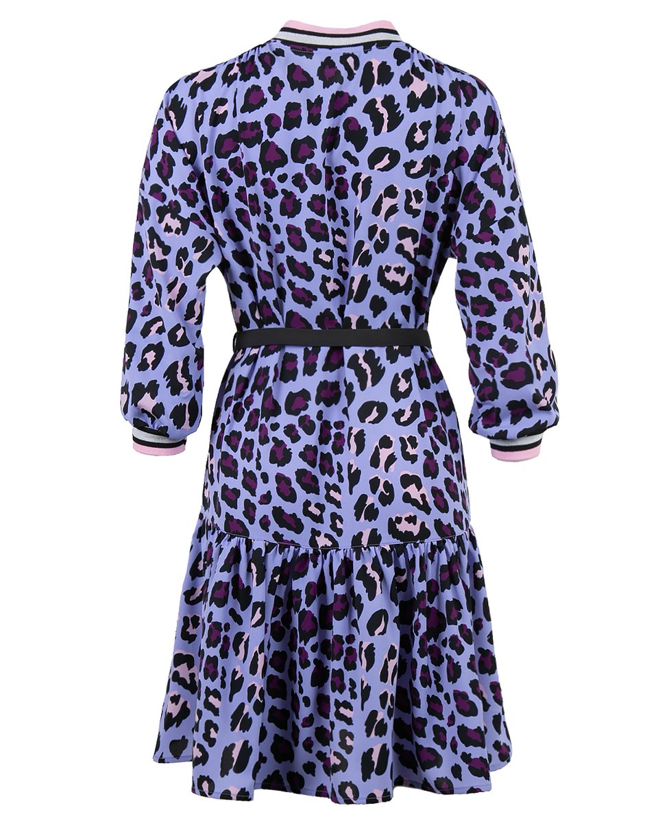 Платье-бомбер в леопардовый принт
