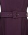 Пальто с юбкой-гофре цвета темный пурпур www.EkaterinaSmolina.ru