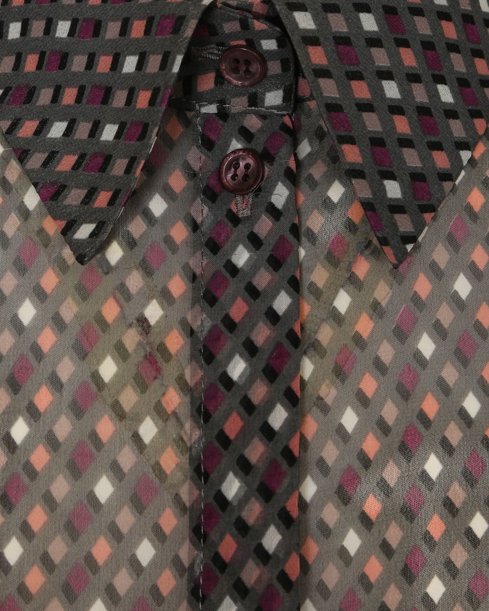 Шифоновая блуза в ромбик