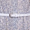 Платье с кружевом и декольте каре, в растительный принт