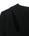 Блуза  из трикотажа с ассимитричными вырезами в черном цвете www.EkaterinaSmolina.ru