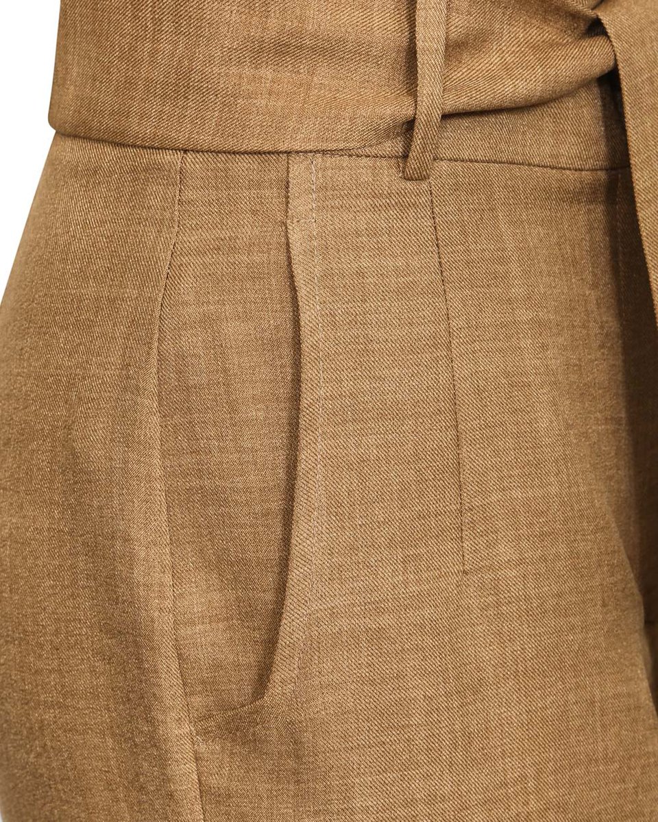Базовые широкие брюки песочного цвета