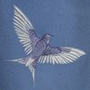 Пальто с вышивкой "Птицы", голубое