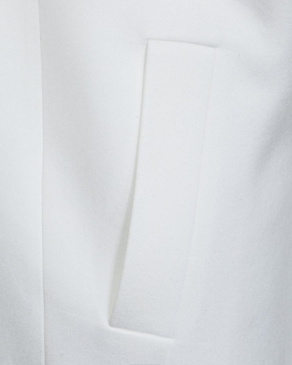 Полупальто со съемным капюшоном, белого цвета