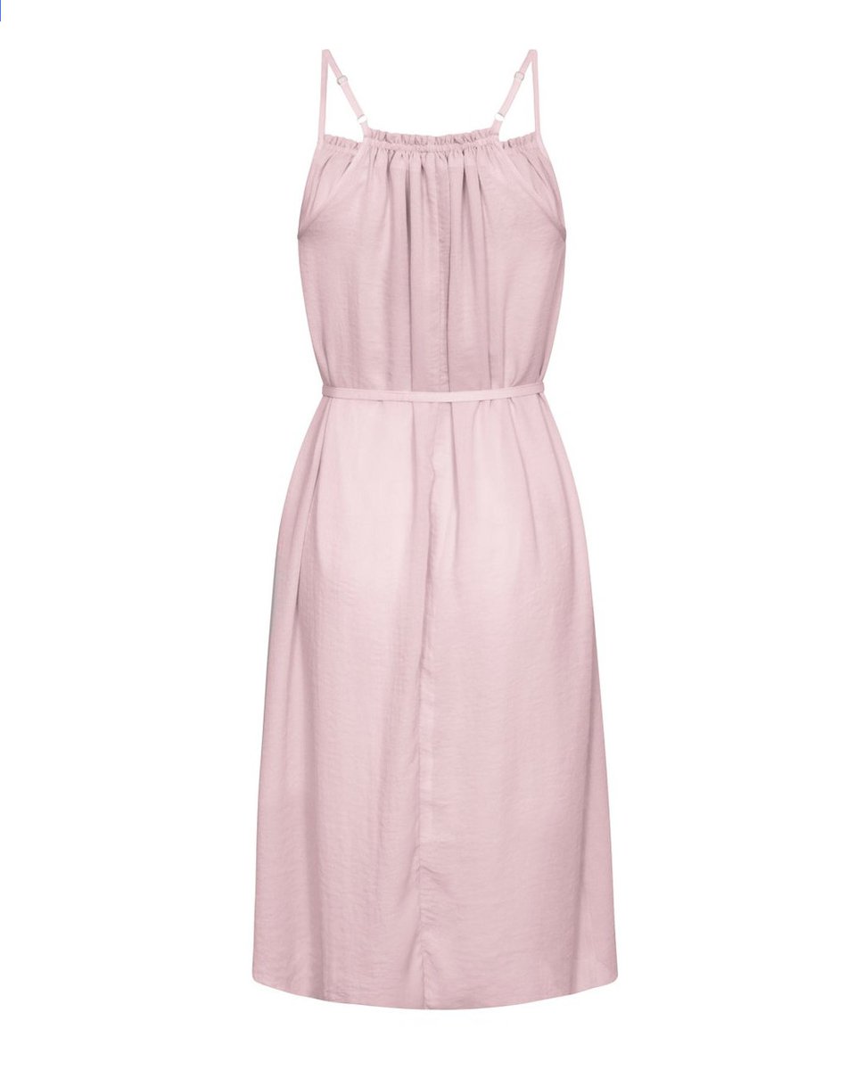 Платье розового цвета из шифона c декоративными кистями